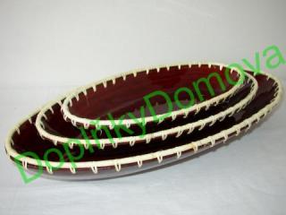 Bambusové misky set 3 kusy RED