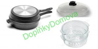 Dueto megadubleta - dvojitá pánev 24 cm +2x pařák a víko s termontilem