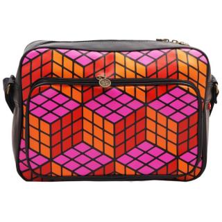 Rubik 003 - Retro taška přes rameno růžová (černá)