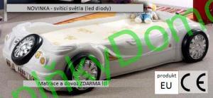 dětská auto postel BOBO bílá