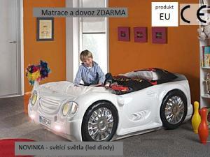 dětská auto postel SLEEP CAR bílá