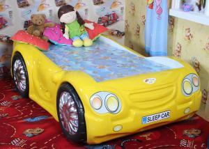 dětská auto postel SLEEP CAR žlutá