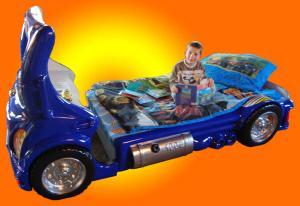 dětská auto postel TRUCK modrá