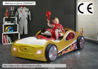 auto postel monza žlutá