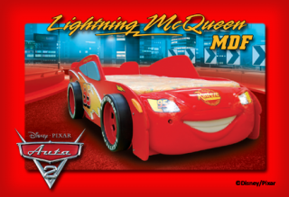auto postel blesk mcQueen MDF