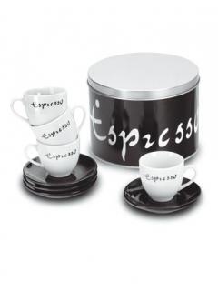 Černobílá espresso sada