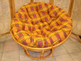 Ratanový papasan 110 cm LH okrový CZ