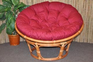 Ratanový papasan 100 cm Cognac vínový