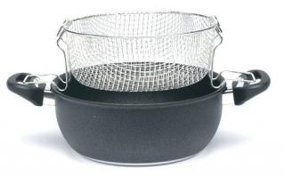 Bio titanový fritovací/parní hrnec 22 cm PERFECT střední INDUKCE 