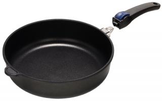 Titanová pánev AMT odnímatelná ručka 24 cm v 7 + víko INDUKCE
