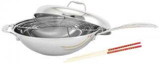 Wok Chef inox 30 cm INDUKCE ucho- ručka 
