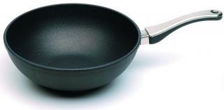 Ručně litá titan diamantová pánev wok 28 cm i INDUKCE + víko 