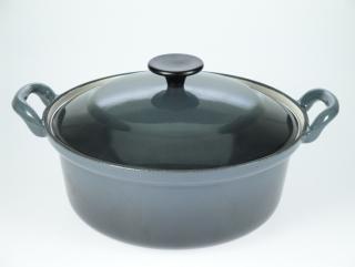 Litinový hrnec -pekáč 24 cm Kapimex šedý INDUKCE 