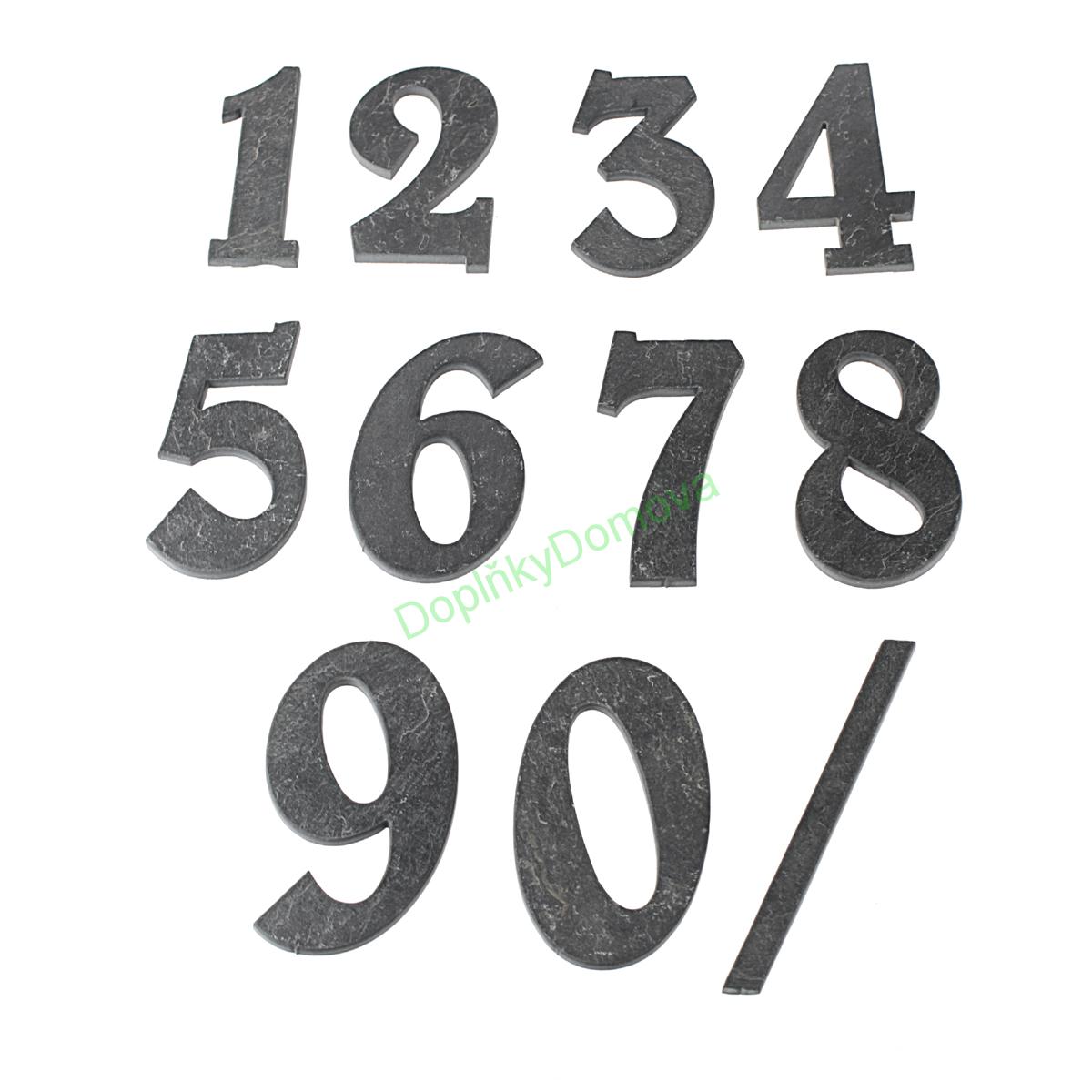 Domovní číslo popisné Břidlice BELWE - písmeno "c"