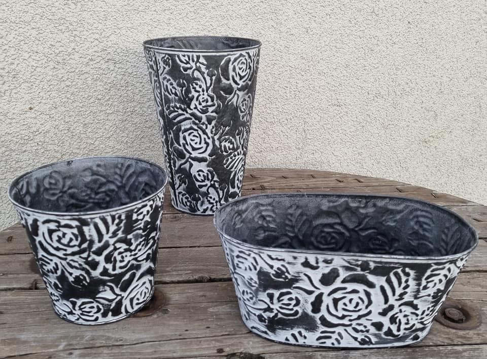 Obal/květináč plechový K2984, truhlík