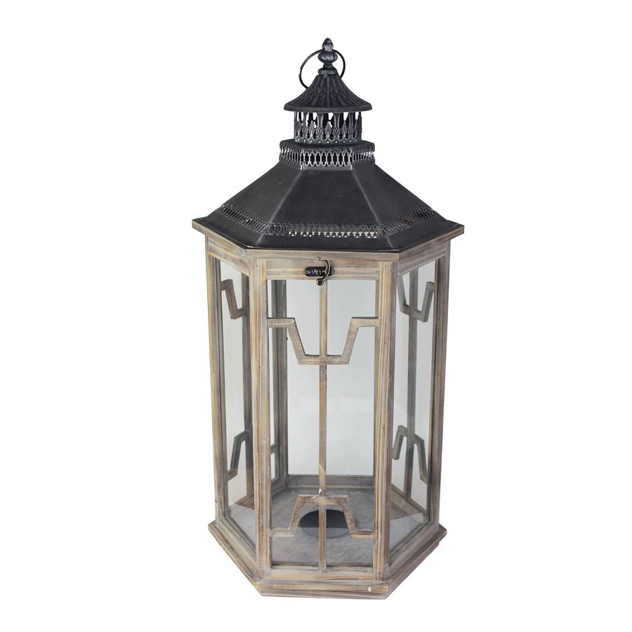 Dřevěná lucerna ZITA, 80 cm - D2672/V