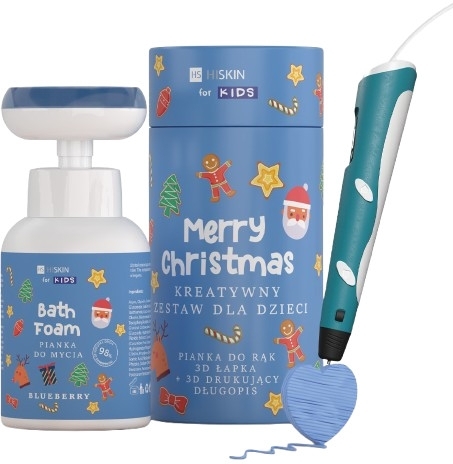 Pěna na mytí rukou HiSkin – 300 ml + 3D PERO + náplň - modrá