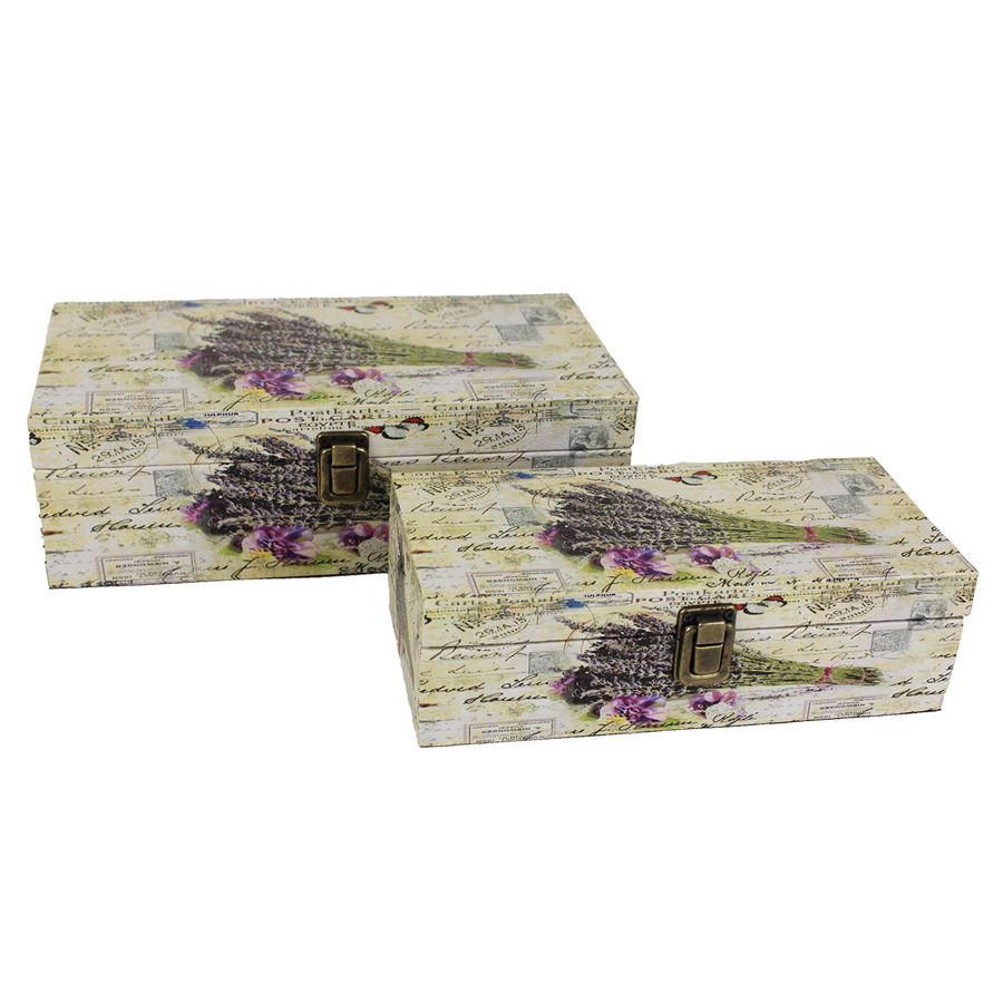 Box - šperkovnice Levandule, sada 2ks D1625