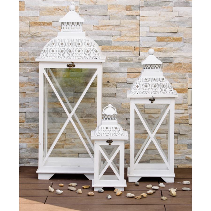 Dřevěná lucerna ROMANA, 81 cm - D1143/V