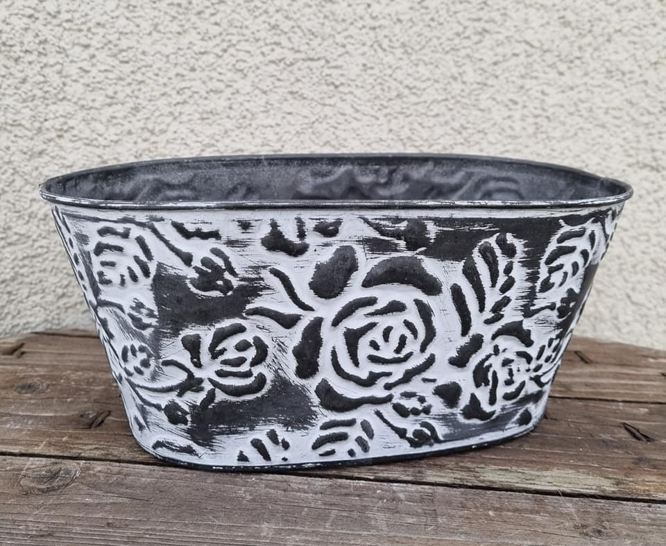 Obal/květináč plechový K2984, truhlík