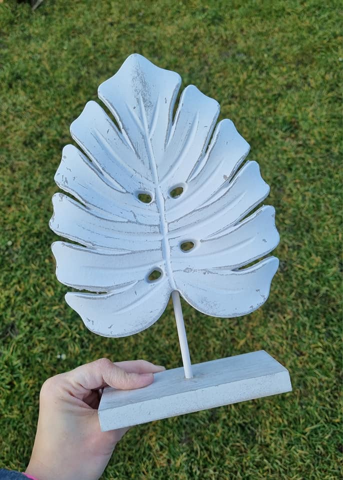 Dřevěná dekorace - list Monstera