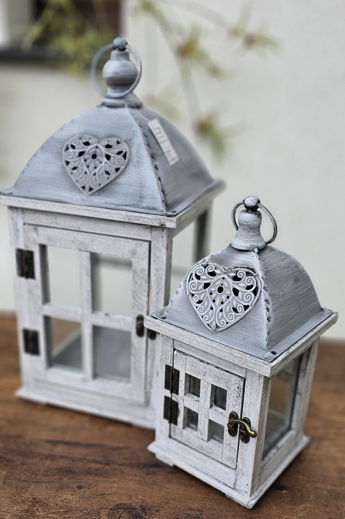 Dřevěná sada luceren, šedá