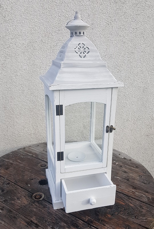 Dřevěná lucerna JOVANA s šuplíkem, 66 cm -D3125/S