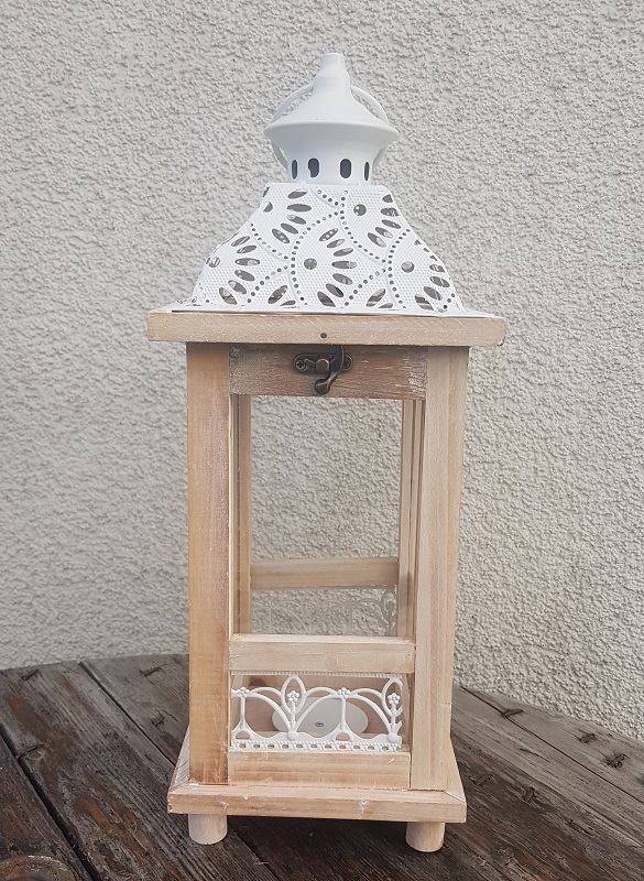 Dřevěná lucerna DANA, 39 cm - D3131