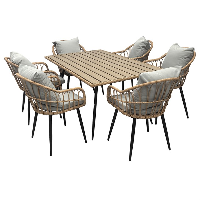 Zahradní židle, polyratan, přírodní