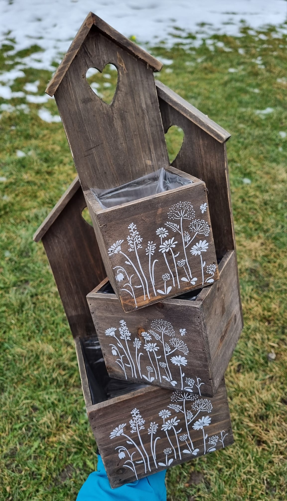 Dřevěný obal, sada 3 kusů