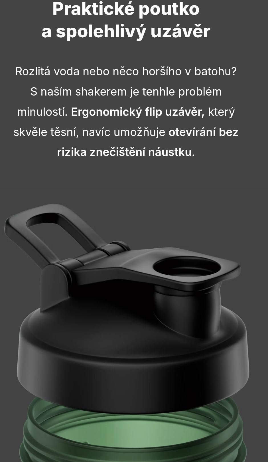 Vilgain Shaker Pro 2Go – stylový shaker se dvěma zásobníky, kovovou spirálou - tmavě modrý