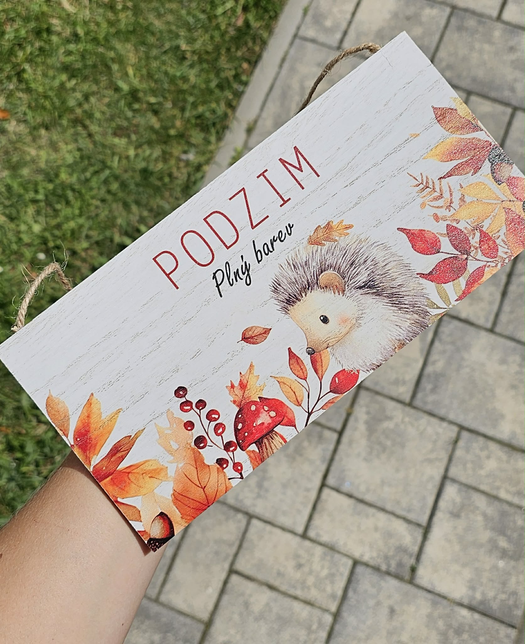 Podzimní cedule k zavěšení