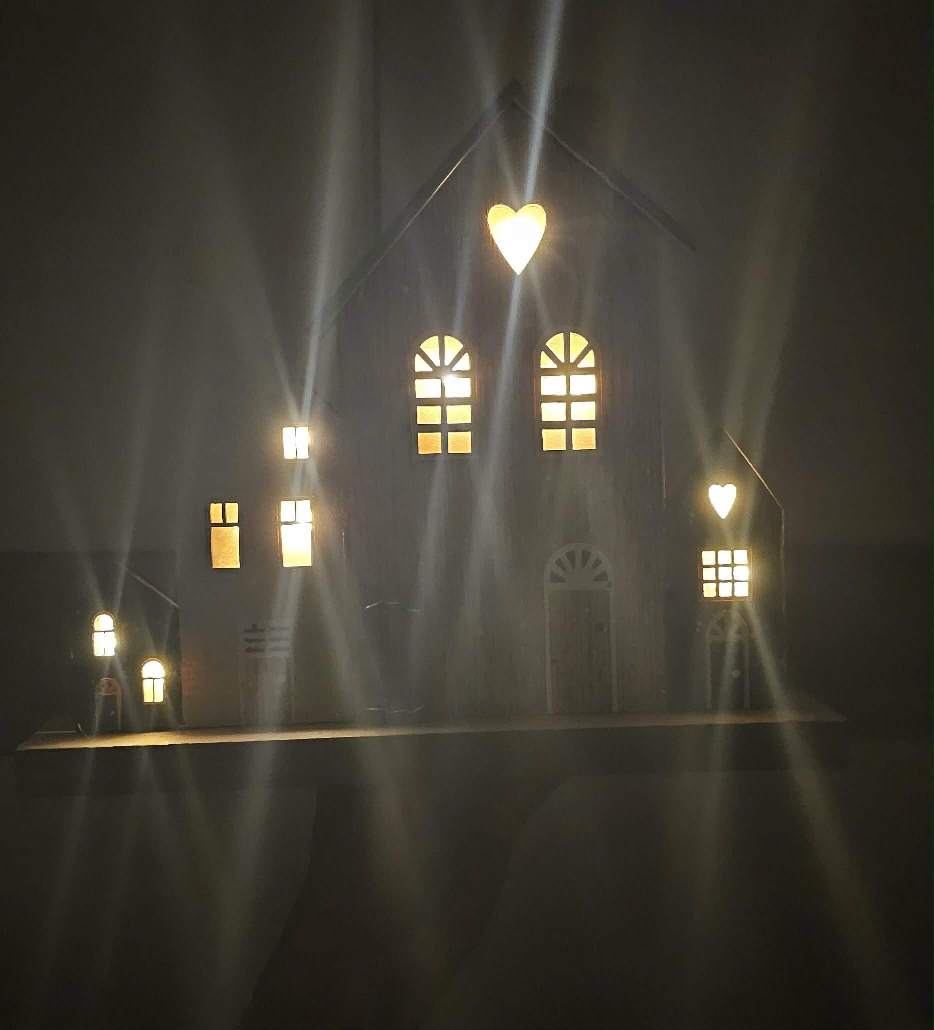 Vesnička/domečky s LED osvětlením