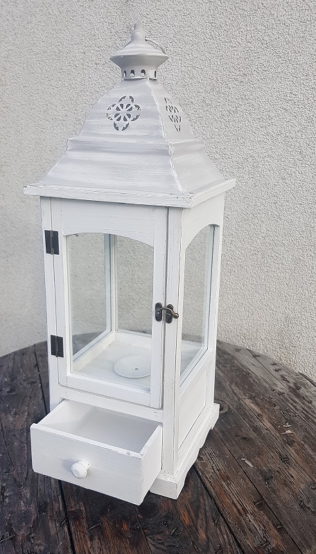 Dřevěná lucerna JOVANA s šuplíkem, 66 cm -D3125/S