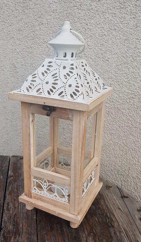 Dřevěná lucerna DANA, 39 cm - D3131