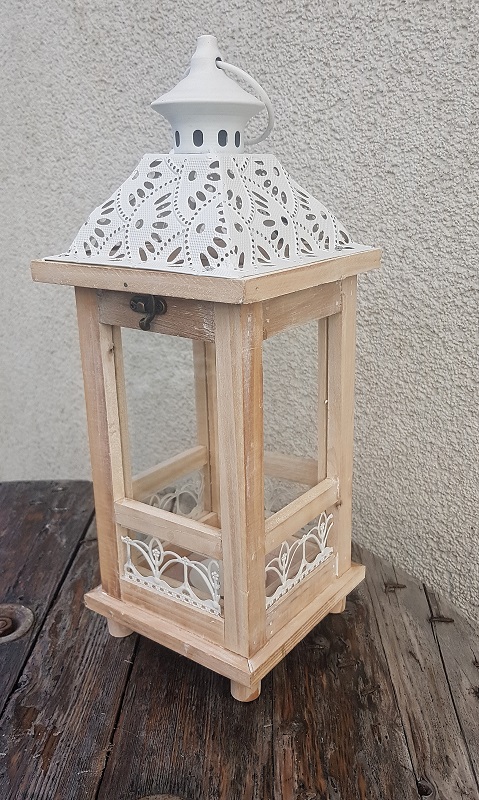 Dřevěná lucerna DANA, 39 cm - D3131