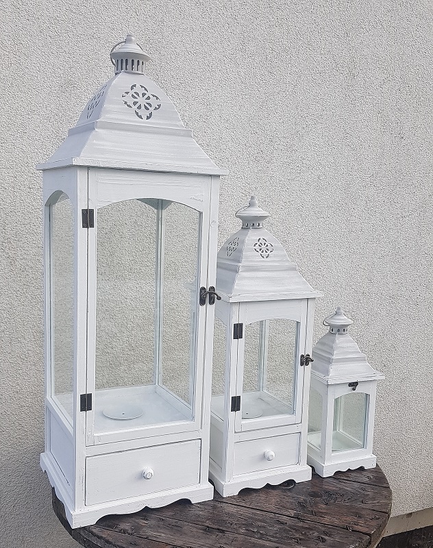 Dřevěná lucerna JOVANA s šuplíkem, 66 cm -D3125/S