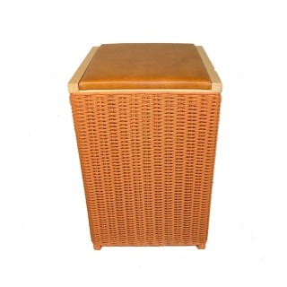 Koš na prádlo světle hnědý - výplet z plastu 79539/H