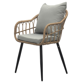 Zahradní židle, polyratan, přírodní