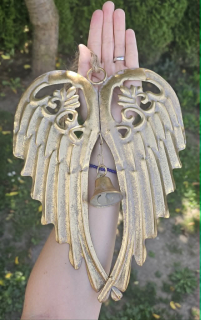 Andělská křídla k zavěšení se zvonečkem - velká