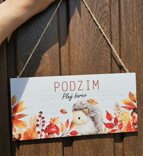 Podzimní cedule k zavěšení
