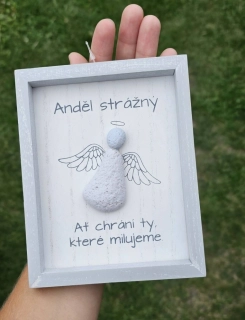 Rámeček k zavěšení - anděl strážný
